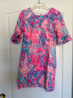 Lilly Pulitzer Pink & Blue Floral Shift Dress